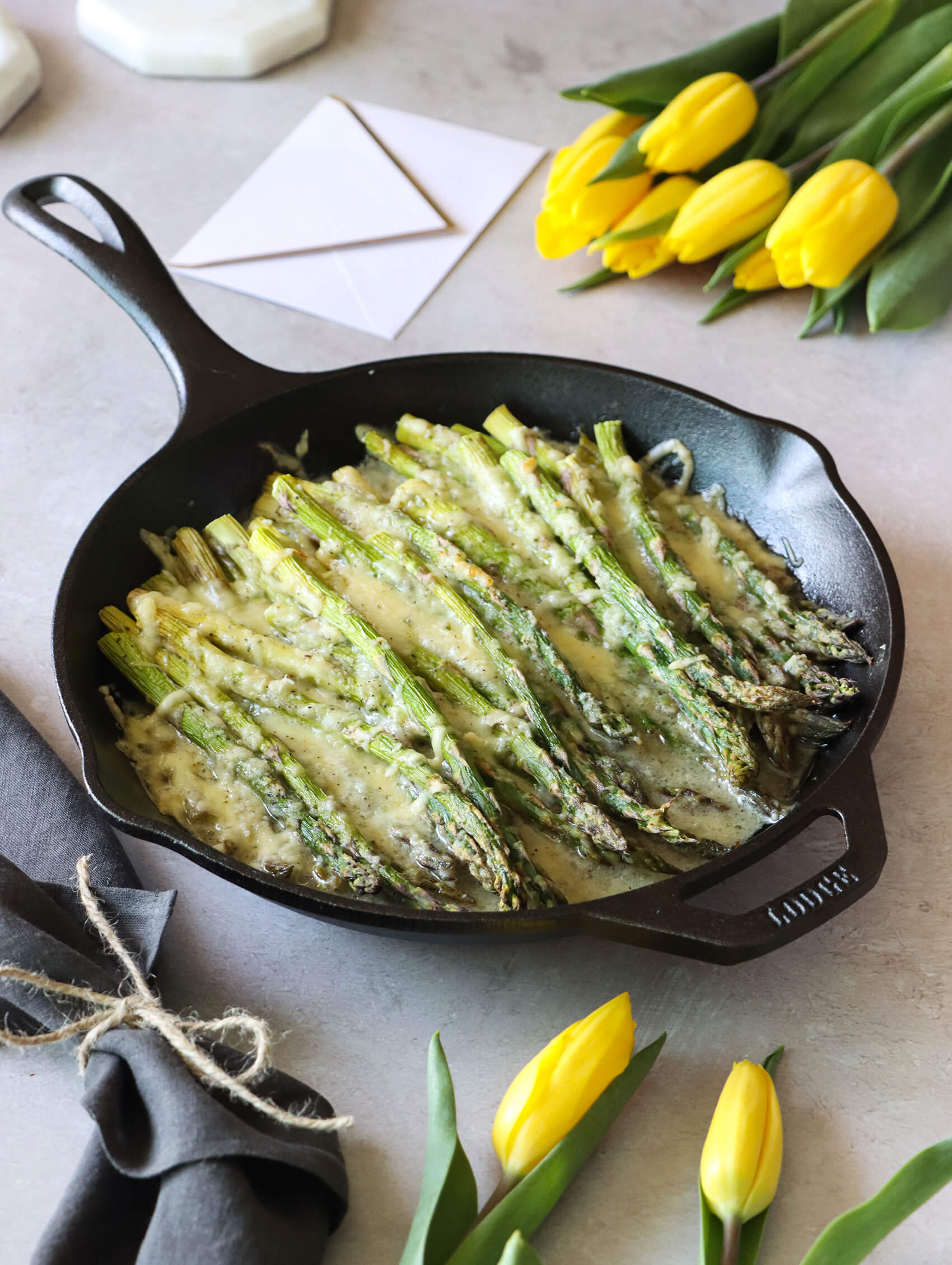 Cheesy Garlic Asparagus Gratin - Armanino