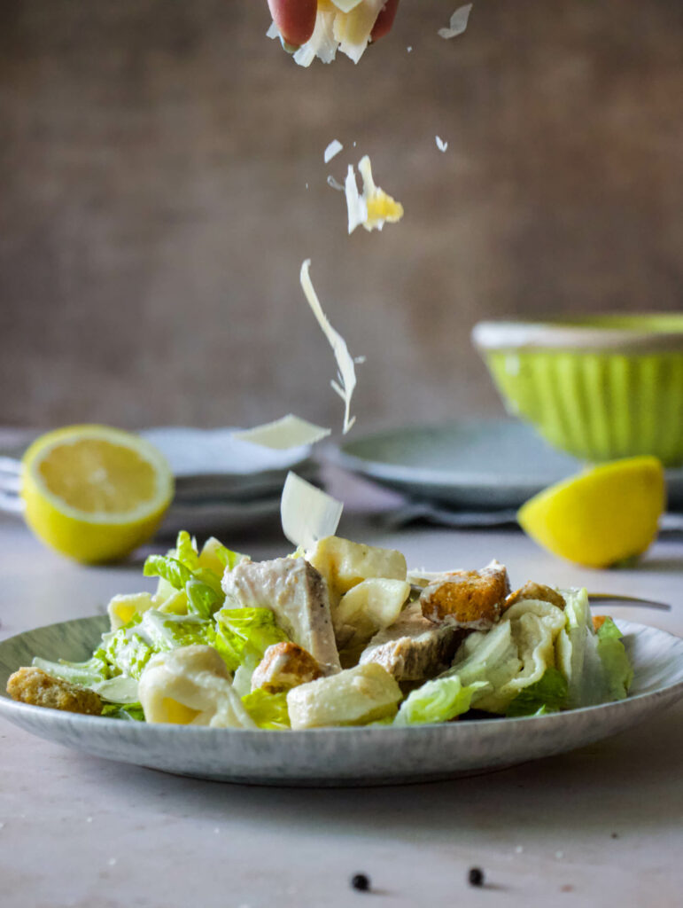 Chicken Tortellini Caesar Salad