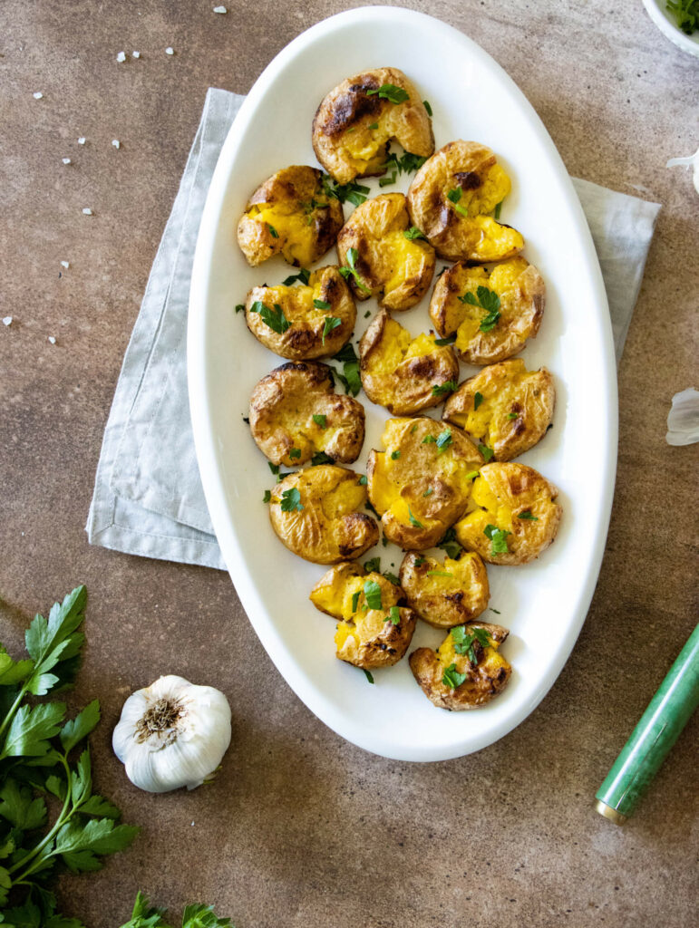 Garlic Smashed Potatoes