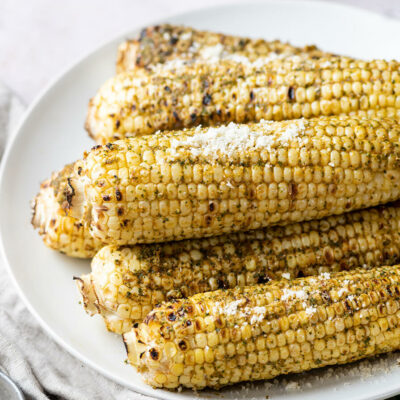 Grilled Corn with Pesto Butter