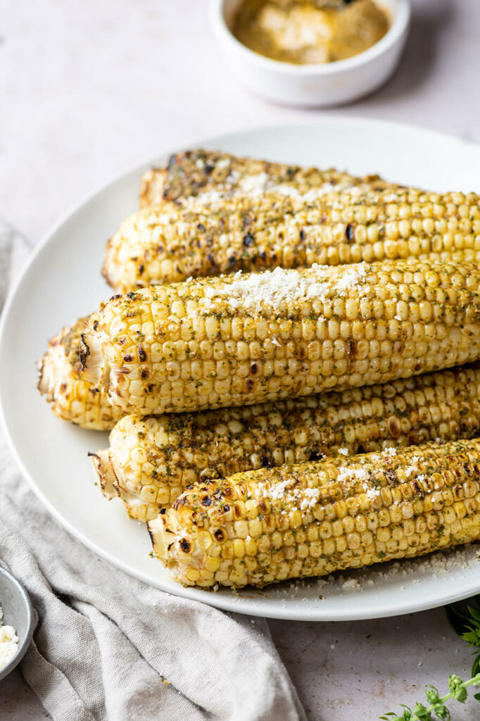 Grilled Corn with Pesto Butter