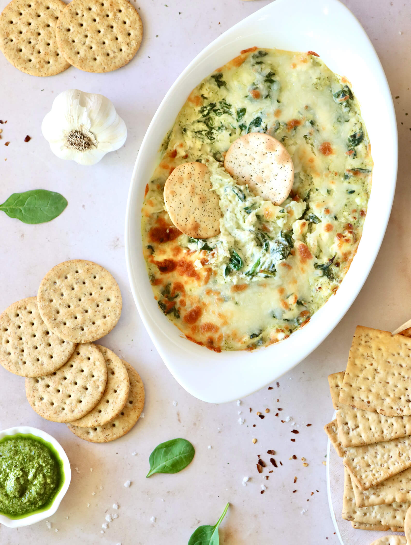 Hot Pesto Spinach Dip - Armanino