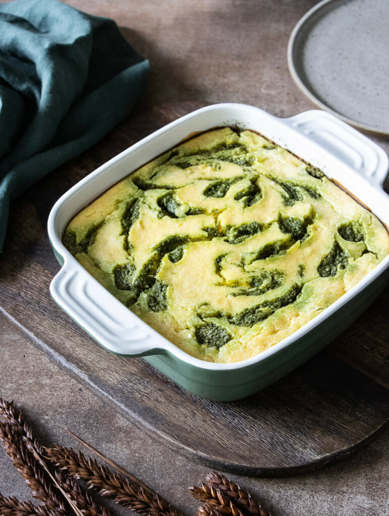 Pesto Corn Pudding