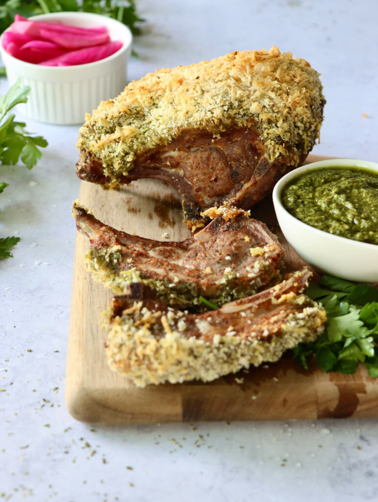 Pesto Crusted Rack of Lamb