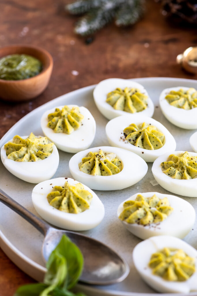 Pesto Deviled Eggs