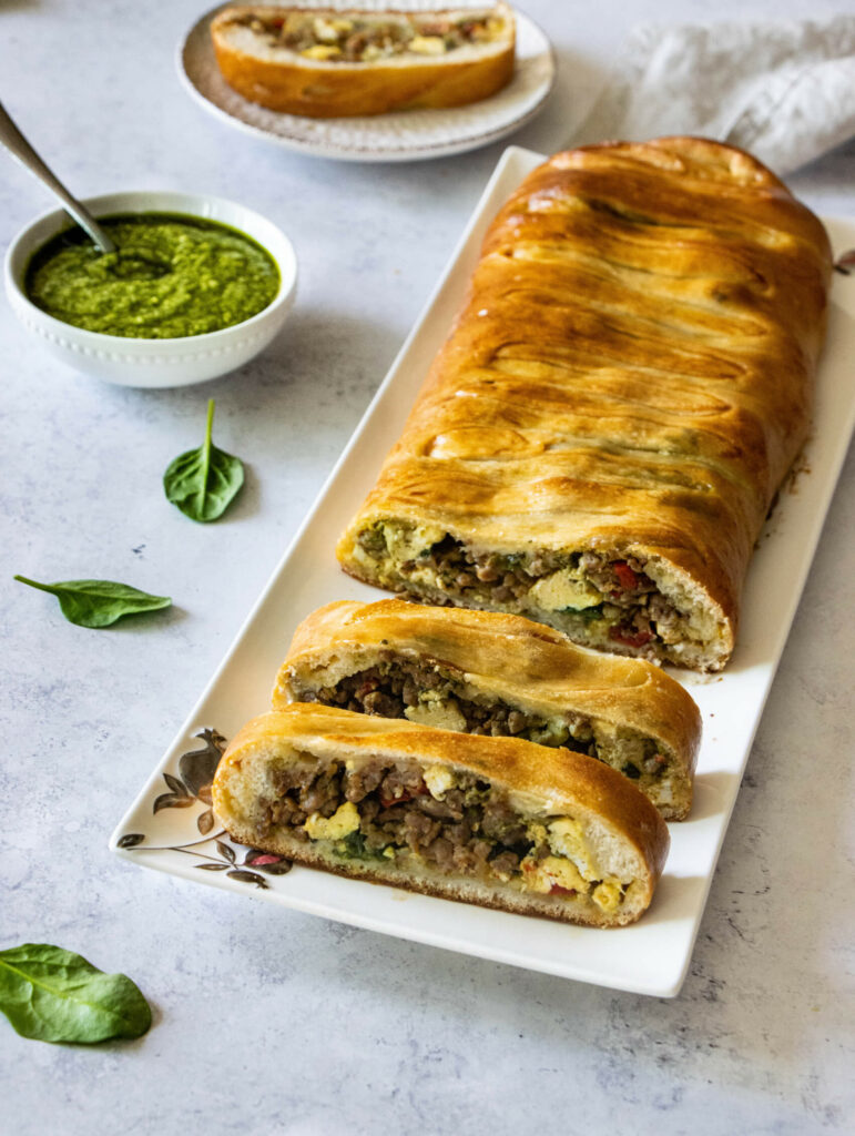 Pesto Stuffed Strudel