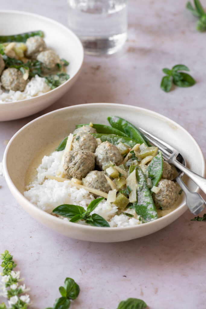 Thai Green Curry Turkey Meatballs