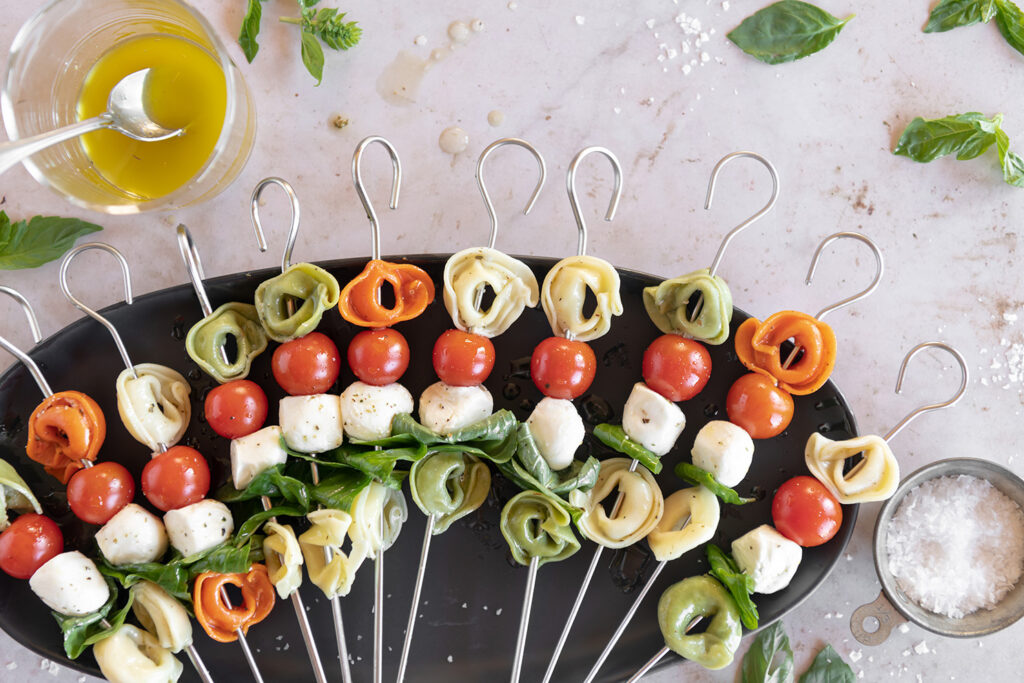 Tortellini Caprese Skewers